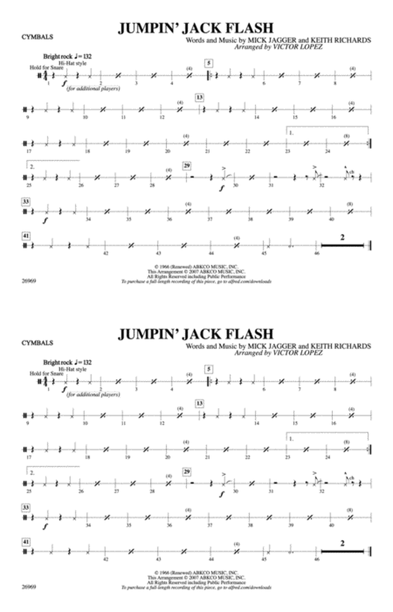 Jumpin' Jack Flash: Cymbals