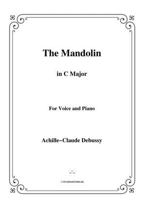 Book cover for Debussy-The Mandolin in C Major,for voice and piano