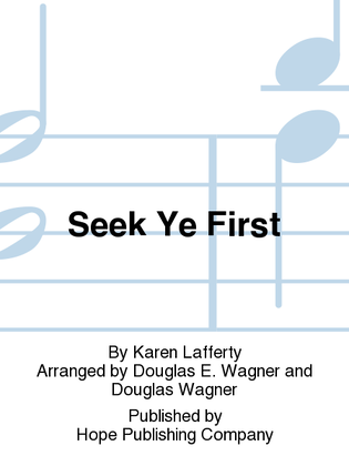 Book cover for Seek Ye First