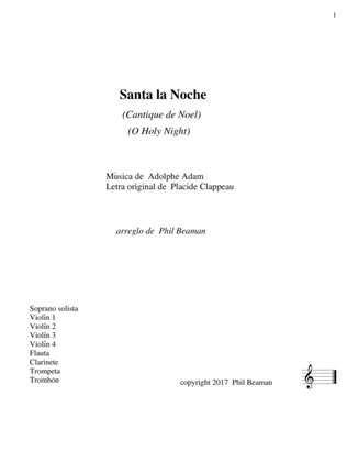 Book cover for Santa la Noche - solista con orquesta