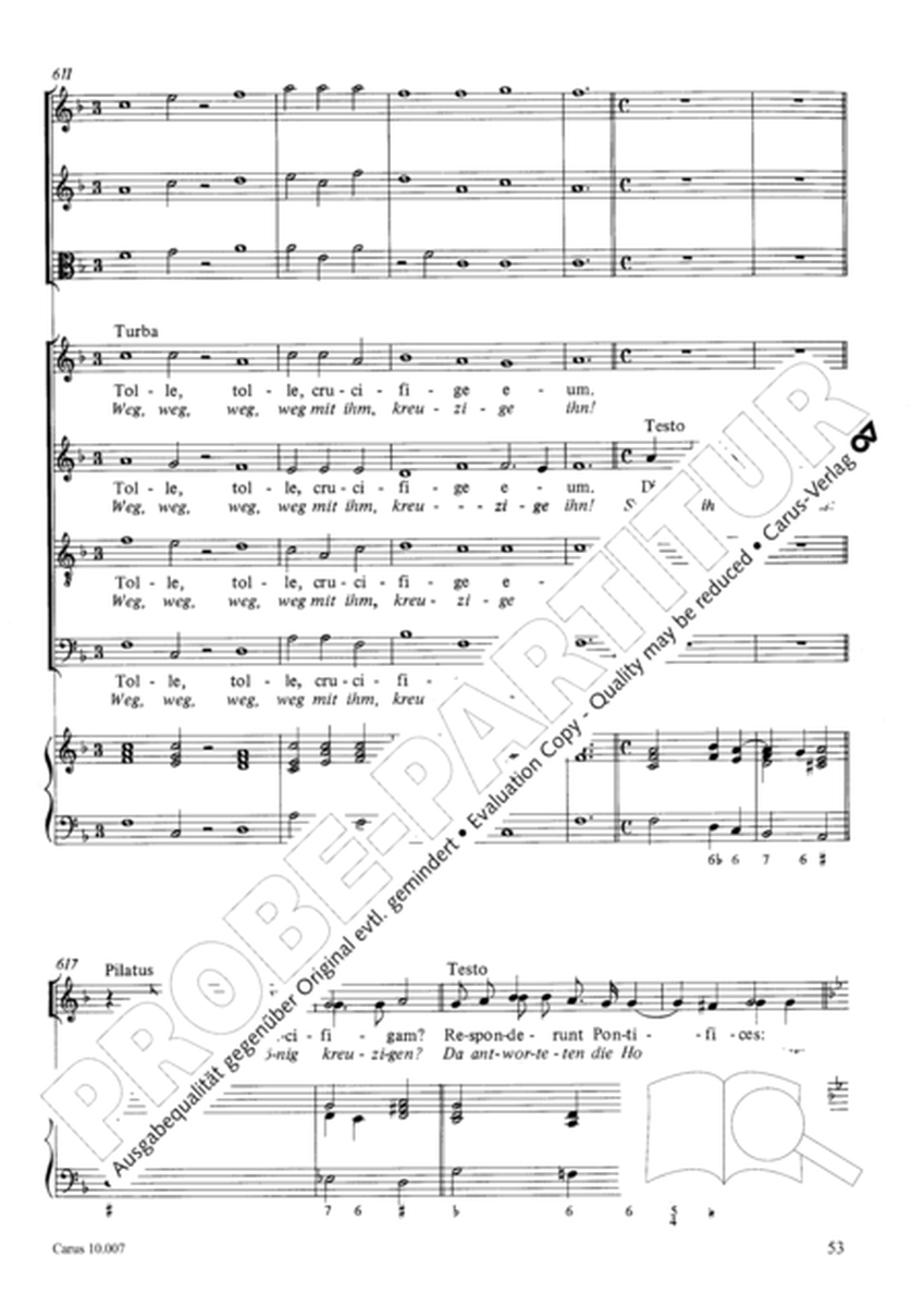 St. John Passion (Johannes-Passion) by Alessandro Scarlatti TB - Sheet Music