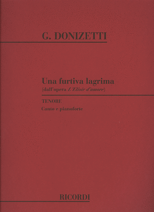 Book cover for Una furtiva lagrima (from L'elisir d'amore)