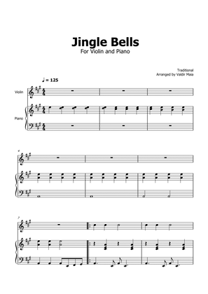 Book cover for Jingle Bells - Violin and Piano