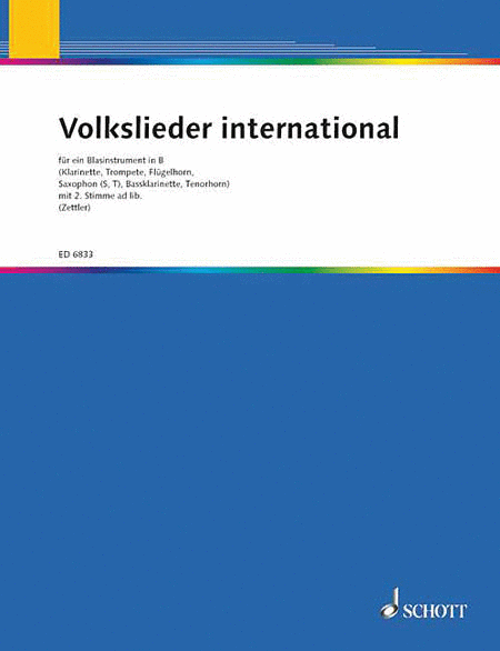 Volkslieder international fur ein Blasinstrument in B (Clarinet / Saxophone / Trumpet)