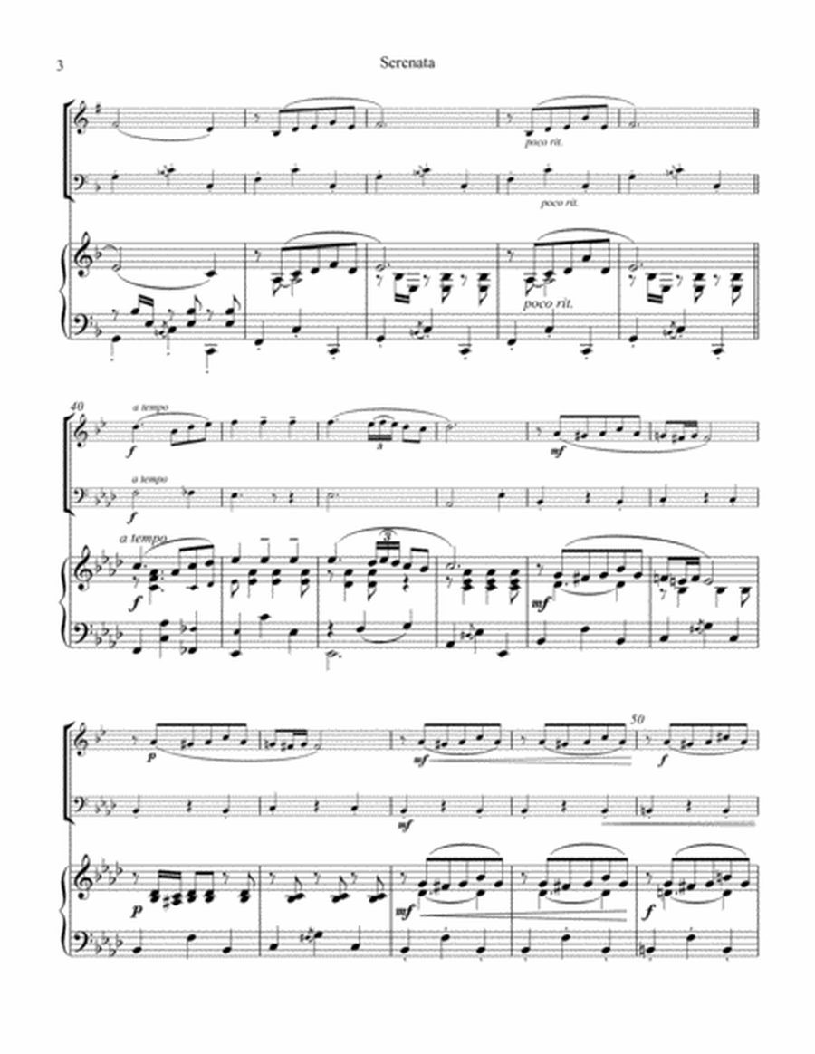Serenata espanola, trio for trumpet in Bb, contrabass and piano image number null