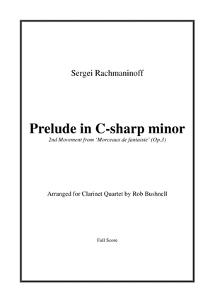 Book cover for Prelude in C-sharp minor (Rachmaninoff) - Clarinet Quartet