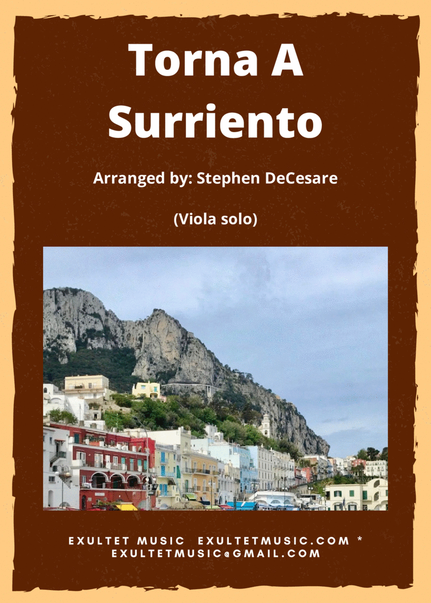 Torna A Surriento (Come Back to Sorrento) (Viola solo and Piano) image number null