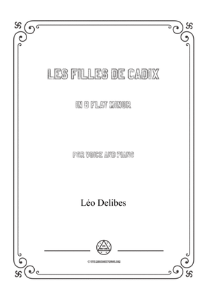 Delibes-Les filles de Cadix in b flat minor,for voice and piano