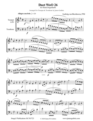 Beethoven: Duet WoO 26 for Trumpet & Trombone