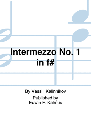Book cover for Intermezzo No. 1 in f#
