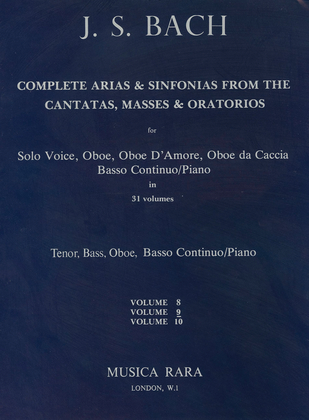 Book cover for Complete Arias and Sinfonias