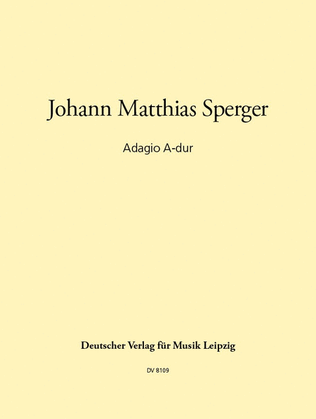 Book cover for Adagio in A major