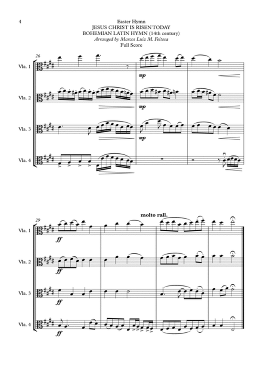 Easter Hymn Collection (with five songs) BOOK 1 - Viola Quartet image number null