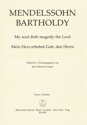 Book cover for My soul doth magnify the Lord, op. 69