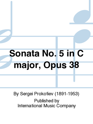 Book cover for Sonata No. 5 In C Major, Opus 38