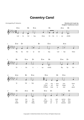 Book cover for Coventry Carol (Key of E-Flat Minor)