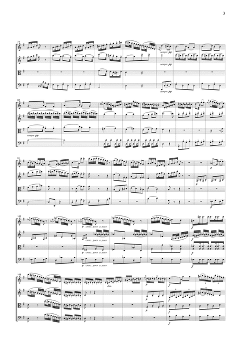 Haydn Symphony No.101 2nd mvt., for string quartet, CH003 image number null