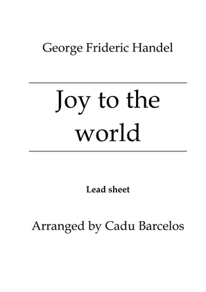 Book cover for Joy to the world (Lead Sheet)
