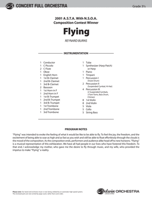 Book cover for Flying: Score