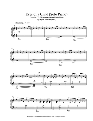 Book cover for Eyes Of A Child (Solo Piano)
