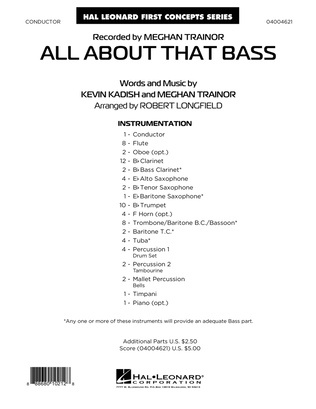 Book cover for All About That Bass - Conductor Score (Full Score)