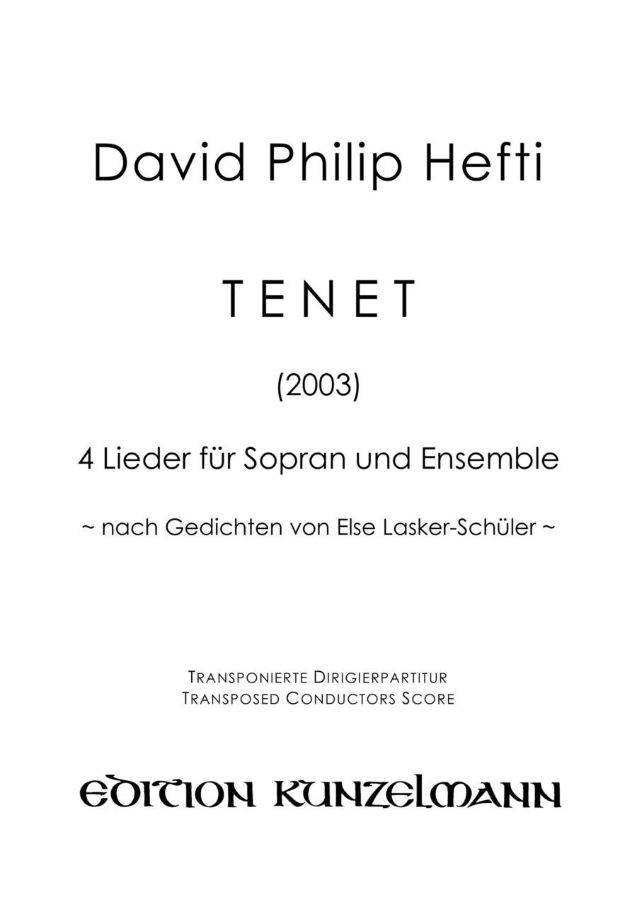 TENET, 4 songs for soprano and ensemble