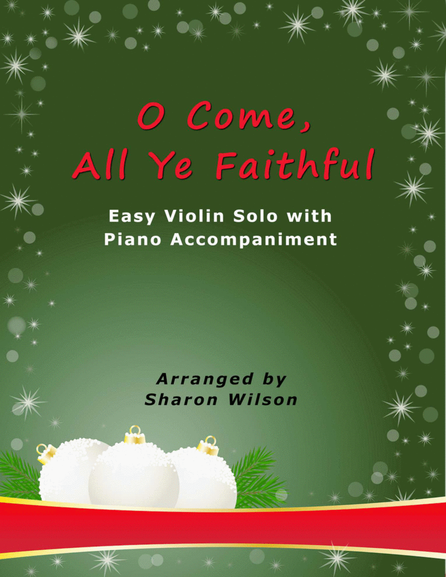 O Come, All Ye Faithful (Easy Violin Solo with Piano Accompaniment) image number null