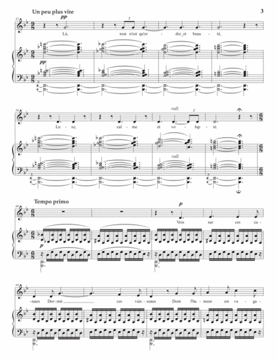 DUPARC: L'invitation au Voyage (transposed to G minor)