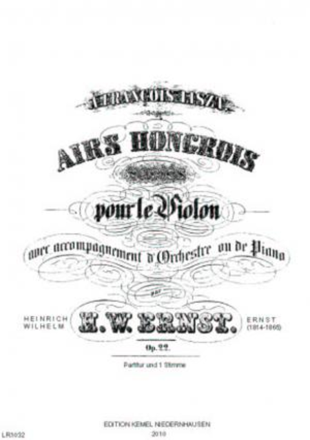 Airs hongrois varies : pour le violon avec accompagnement d