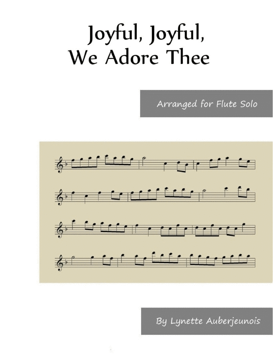 Joyful, Joyful, We Adore Thee - Flute Solo image number null