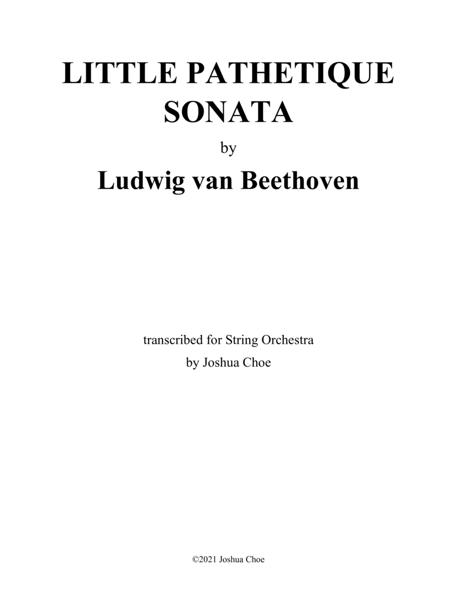 "Little Pathetique" Sonata