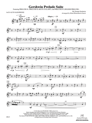 Book cover for Gershwin Prelude Suite: E-flat Alto Saxophone