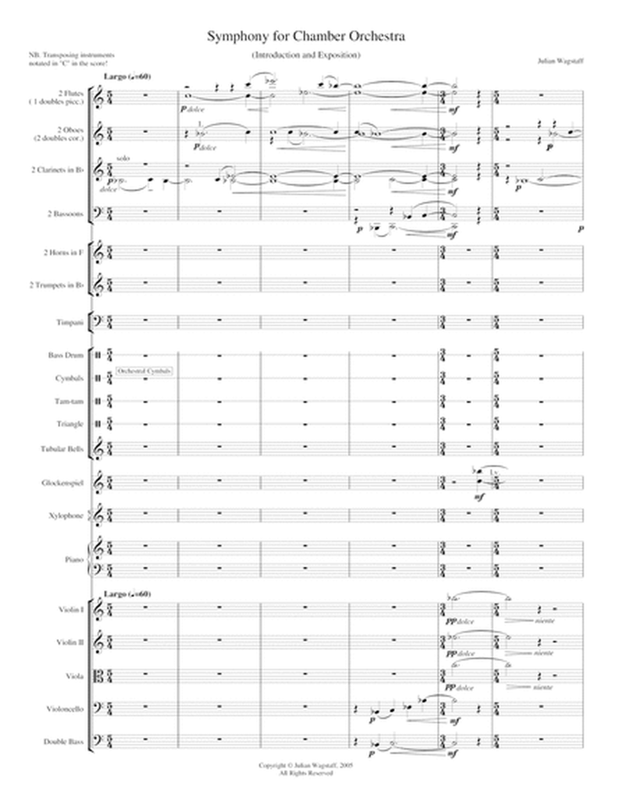 Symphony for Chamber Orchestra (full score) image number null