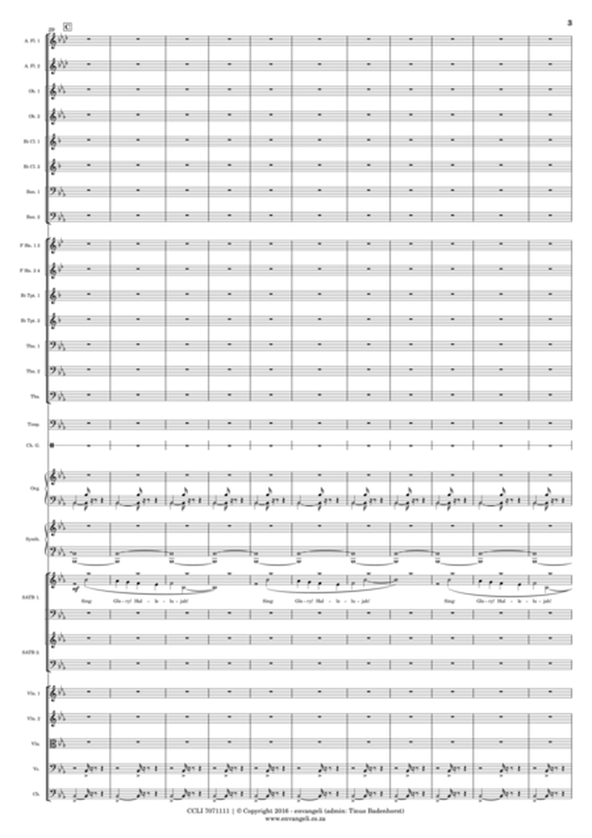 Sing Glory Hallelujah - Anthem - Score image number null