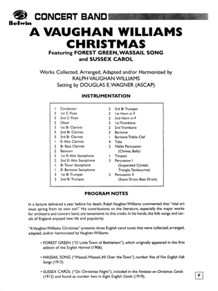 A Vaughan Williams Christmas: Score