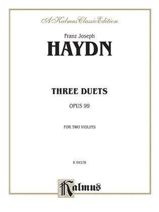 Book cover for Three Duets, Op. 99