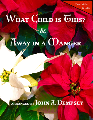 Book cover for Christmas Medley (What Child is This / Away in a Manger): Trio for Flute, Violin and Cello