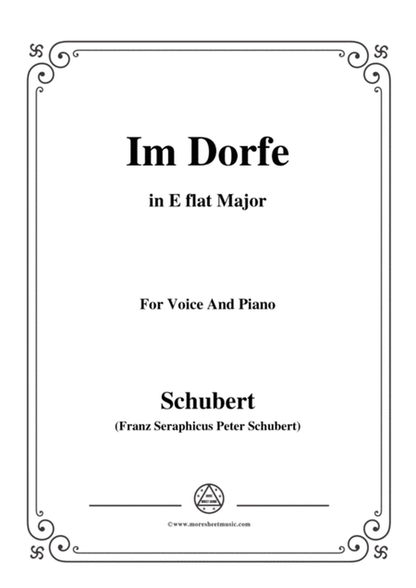Schubert-Im Dorfe,in E flat Major,Op.89 No.17,for Voice and Piano image number null