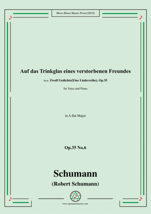 Schumann-Auf das Trinkglas eines...,Op.35 No.6 in A flat Major,for V&Pno