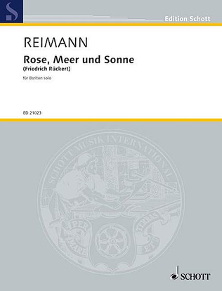 Book cover for Rose, Meer Und Sonne Baritone Vocal Solo (rose, Sean, And Suns)