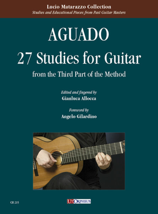 Book cover for 27 Studies for Guitar (from the Third Part of the Method). Foreword by Angelo Gilardino