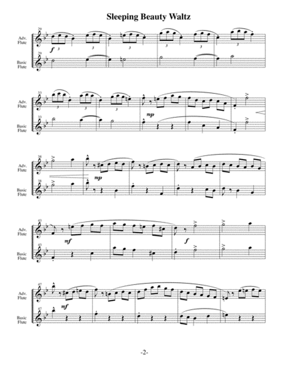 Sleeping Beauty Waltz (Arrangements Level 2+ thru 5 for FLUTE + Written Acc) image number null