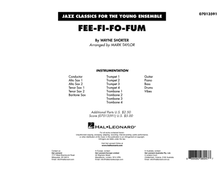 Book cover for Fee-Fi-Fo-Fum (arr. Mark Taylor) - Conductor Score (Full Score)