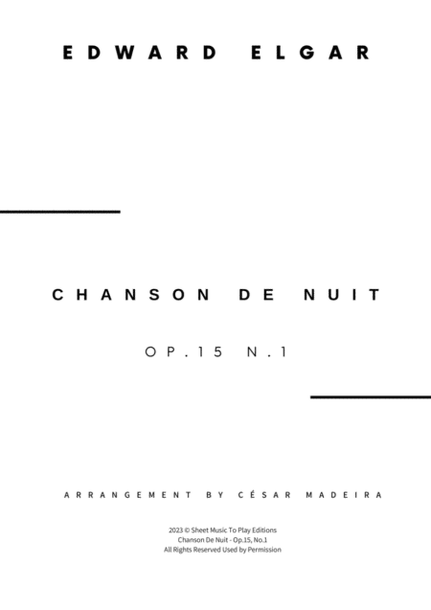 Chanson De Nuit, Op.15 No.1 - English Horn and Piano (Full Score and Parts) image number null