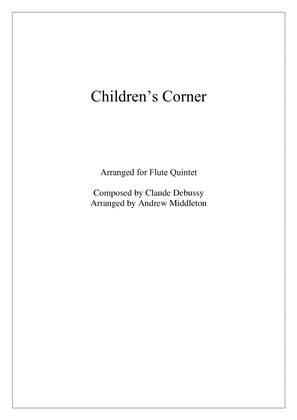 Book cover for Children's Corner arranged for Flute Quintet