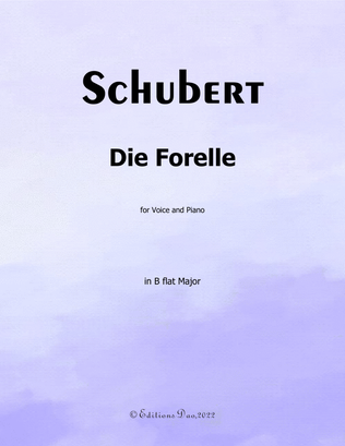 Book cover for Die Forelle, by Schubert, in B flat Major