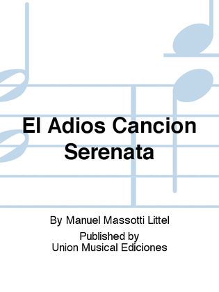 Book cover for El Adios Cancion Serenata (Diaz Cano) for Guitar