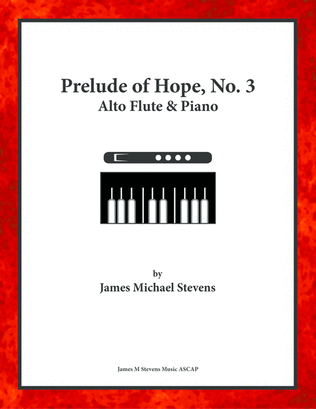 Book cover for Prelude of Hope, No. 3, Alto Flute & Piano