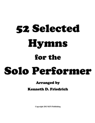 Book cover for 52 Selected Hymns for the Solo Performer - bass trombone