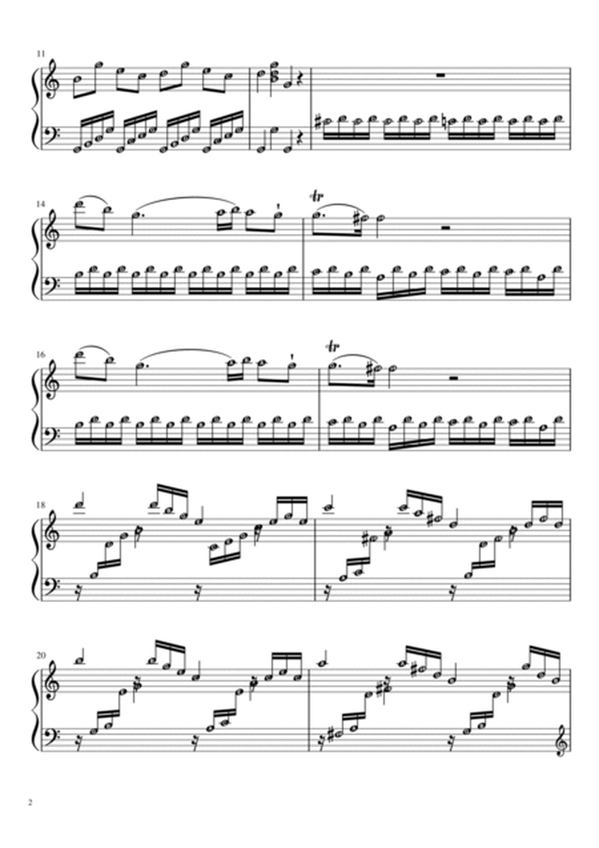 Piano Sonata No. 16 in C major K545 (1st Movt) MOZART | Solo Grade 5 with note names image number null